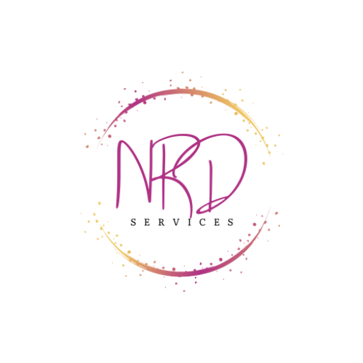 Pink, yellow, and black logo of NRD Services, LLC